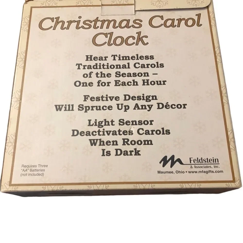 Feldstein & Associates, Inc. Snow Family Clock 12 Traditional Carols Every Hour